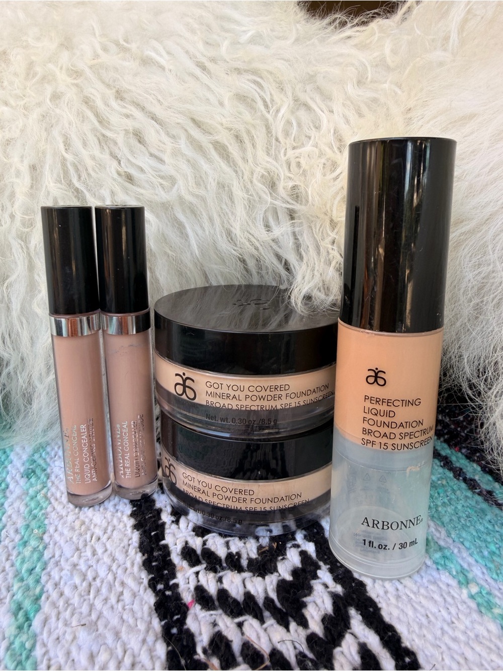 Arbonne Perfecting Liquid & Mineral Powder Foundation + Concealer Set (NEW)